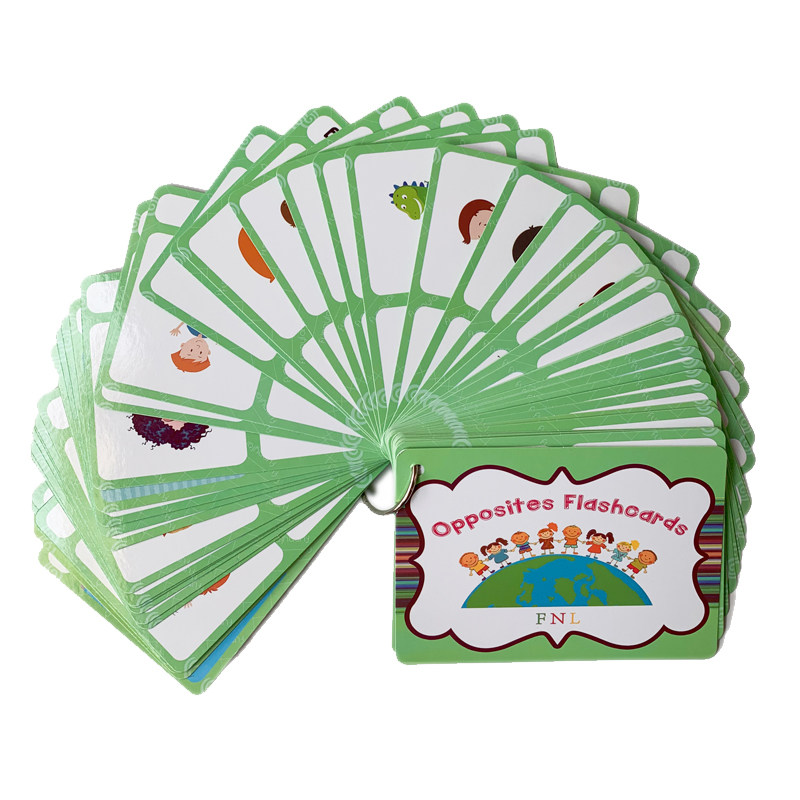 Kids Early Education - The 100 Groups Opposites Flashcards English