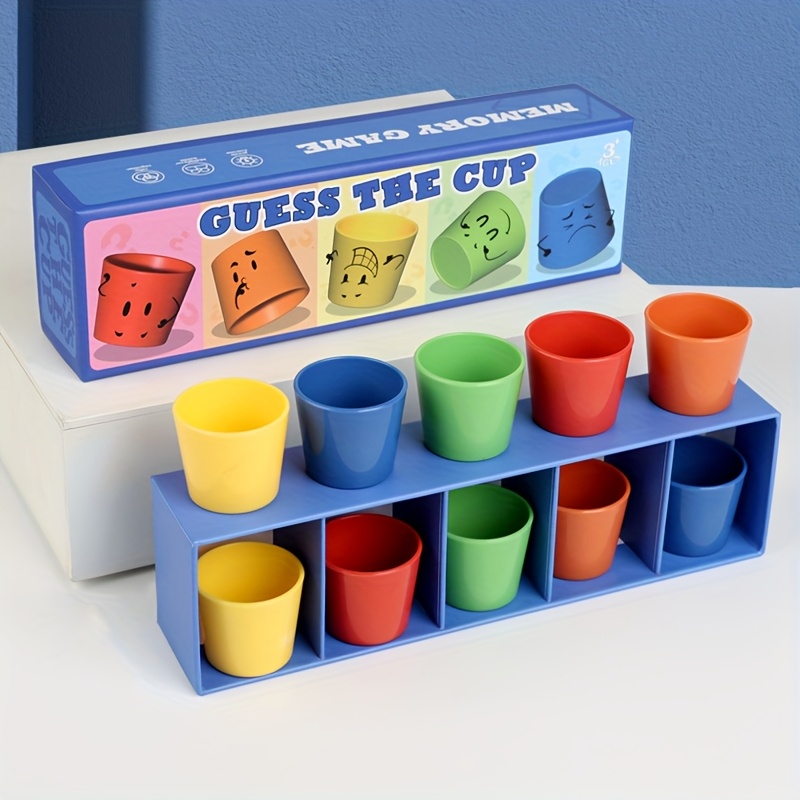 Kids Education Group - Kids Multicolored Cups Matching Game -