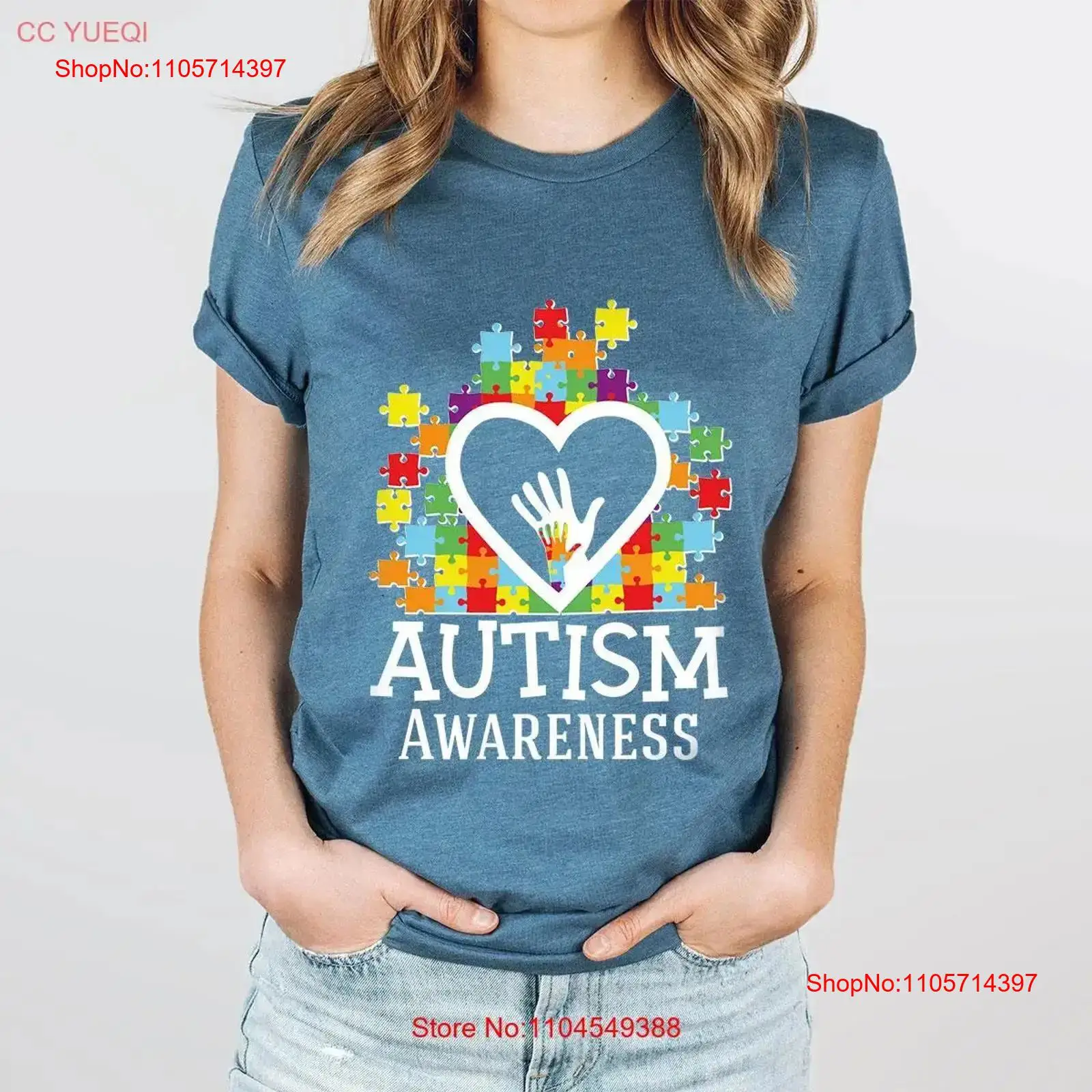 Kids Education Group - Autism Awareness T Shirt Heart Puzzle