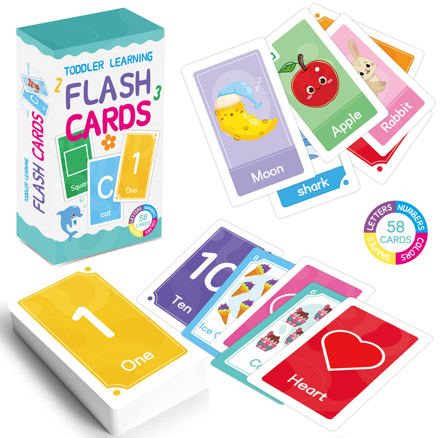 58 Pcs ABC Alphabet Flashcards - Kids Early Education ulasan dan harga
