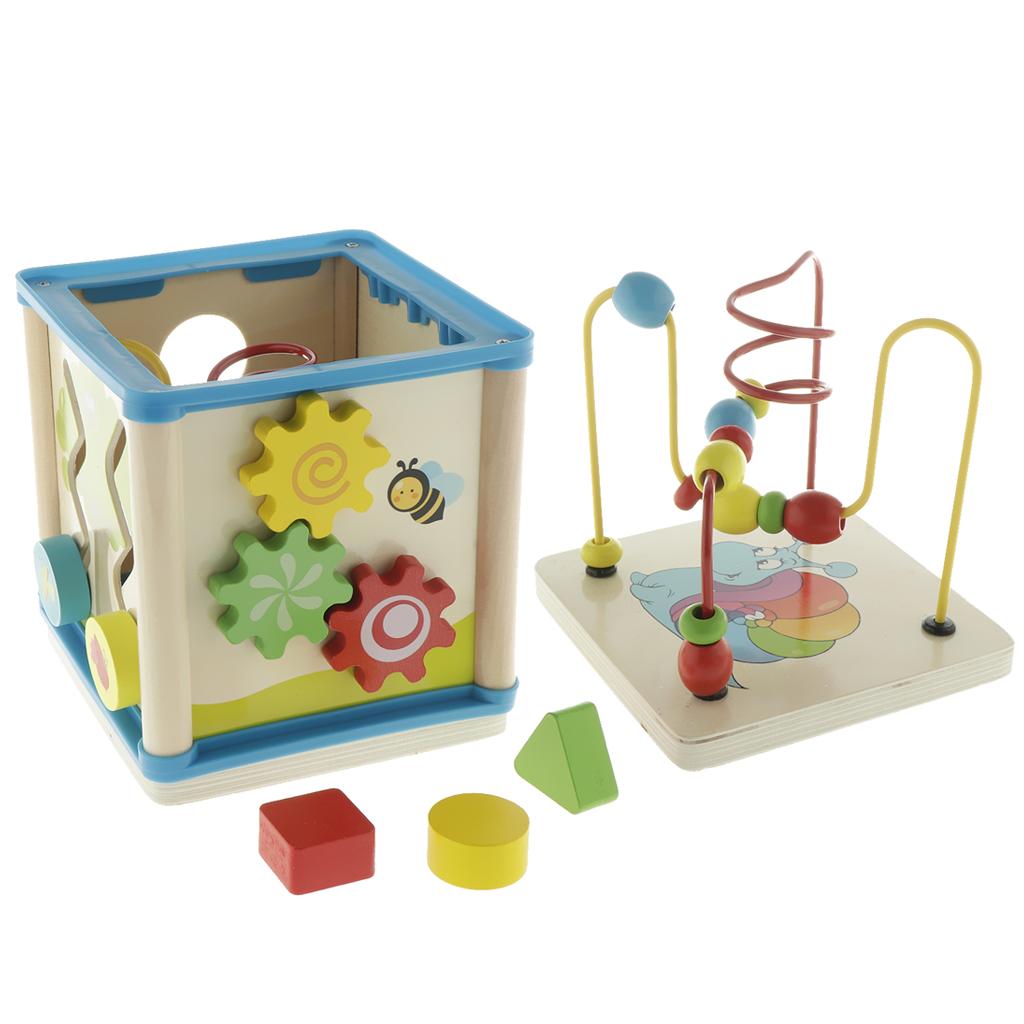 Wooden Activity Cube 3D Puzzle - Abacus Counting Bead ulasan dan harga