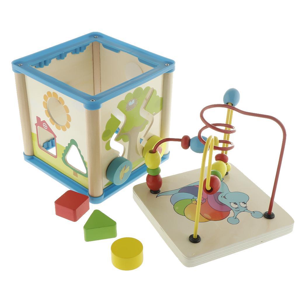 Wooden Activity Cube 3D Puzzle - Abacus Counting Bead ulasan dan harga