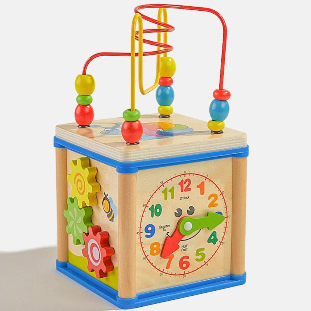 Wooden Activity Cube 3D Puzzle - Abacus Counting Bead ulasan dan harga