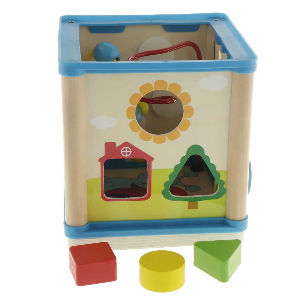 Wooden Activity Cube 3D Puzzle - Abacus Counting Bead ulasan dan harga
