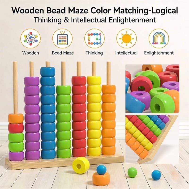 Wooden Abacus Montessori Educa - Abacus Counting Bead ulasan dan harga