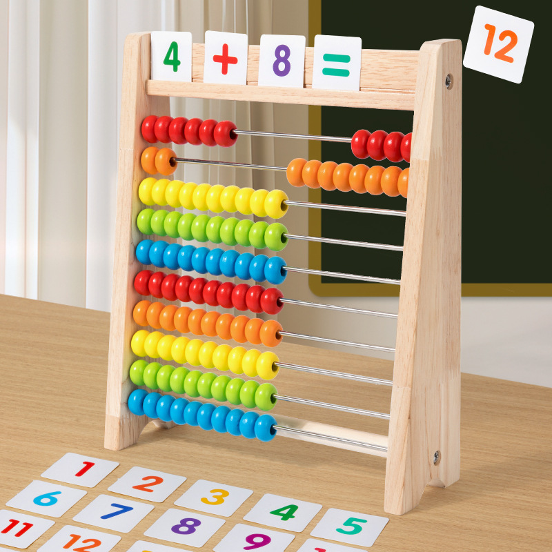 Wood Counting Beads Montessori - Abacus Counting Bead ulasan dan harga