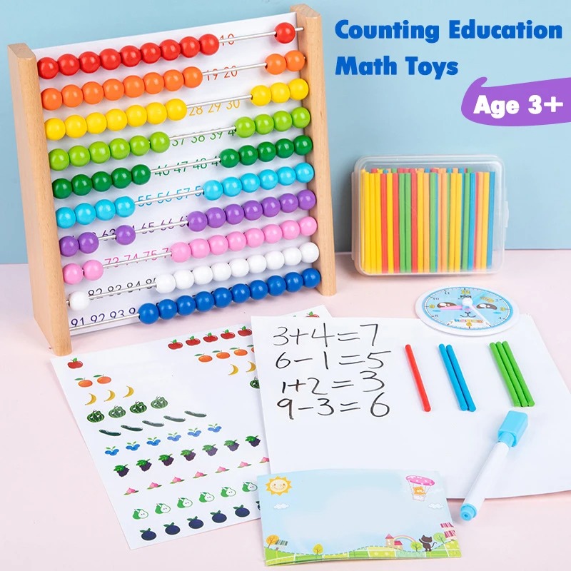 Wooden Abacus Educational Math - Abacus Counting Bead ulasan dan harga