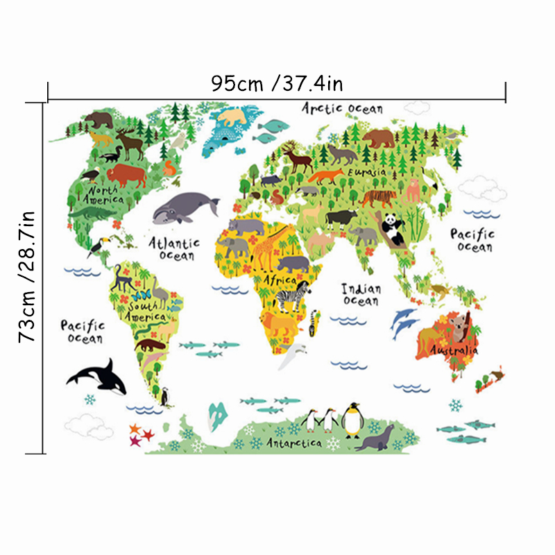 Cartoon Animal Territory Map V - Puzzle Map World ulasan dan harga