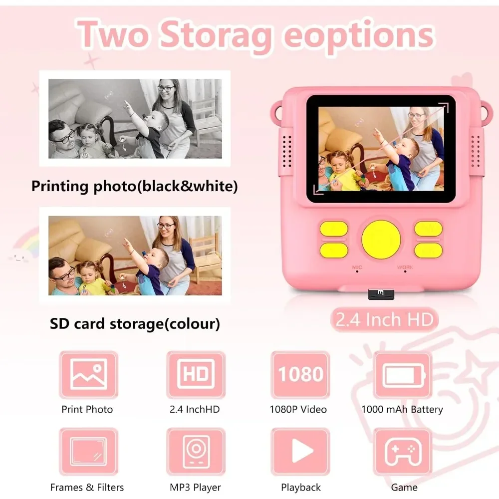 Instant Print Camera for Kids, - Kids Physical Education Videos ulasan dan harga