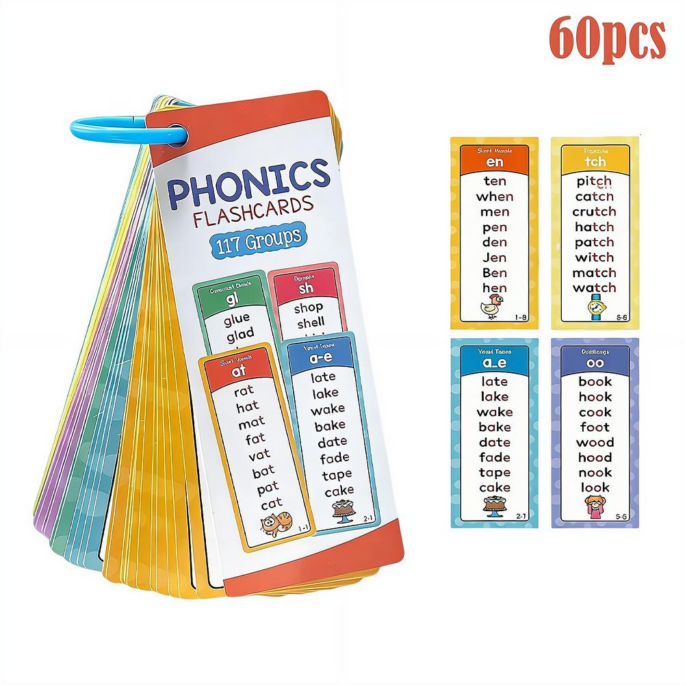 Phonics Flashcards Set, 60pcs  - Kids Education Group ulasan dan harga
